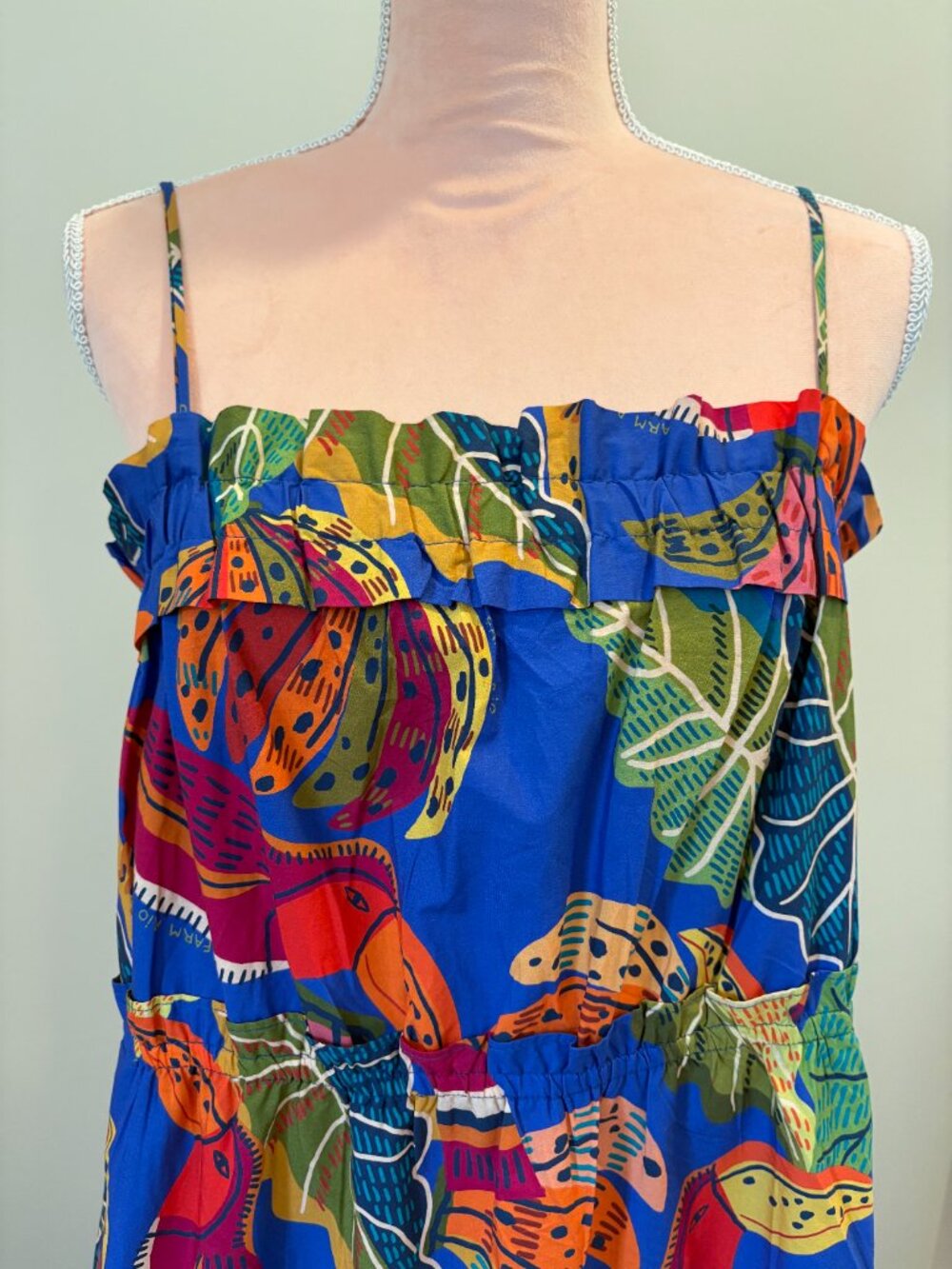 Farm Rio Tropical Print Maxi Dress L - Perfect vacation dress! - Picture 6 of 7